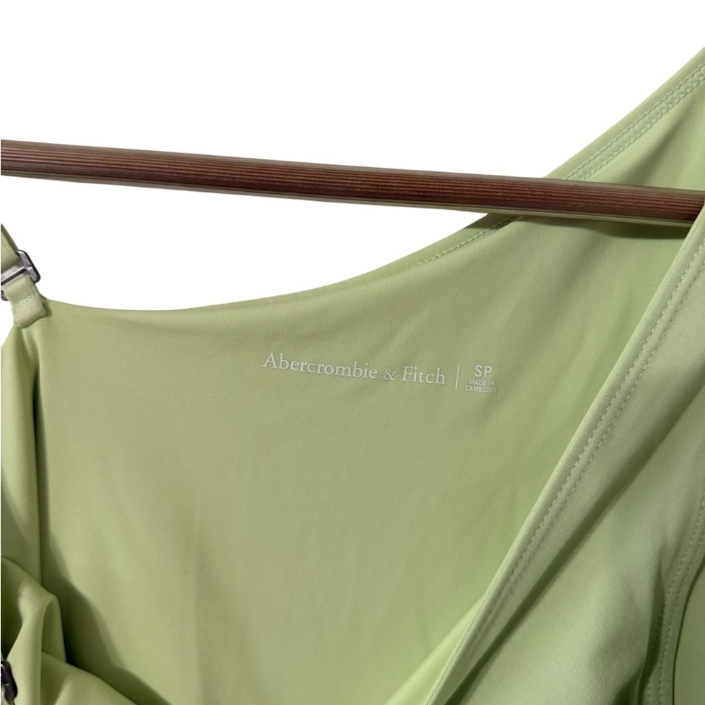 ABERCROMBIE & FITCH Athletic One-Shoulder Lime Green Mini Dress - Picture 4 of 7